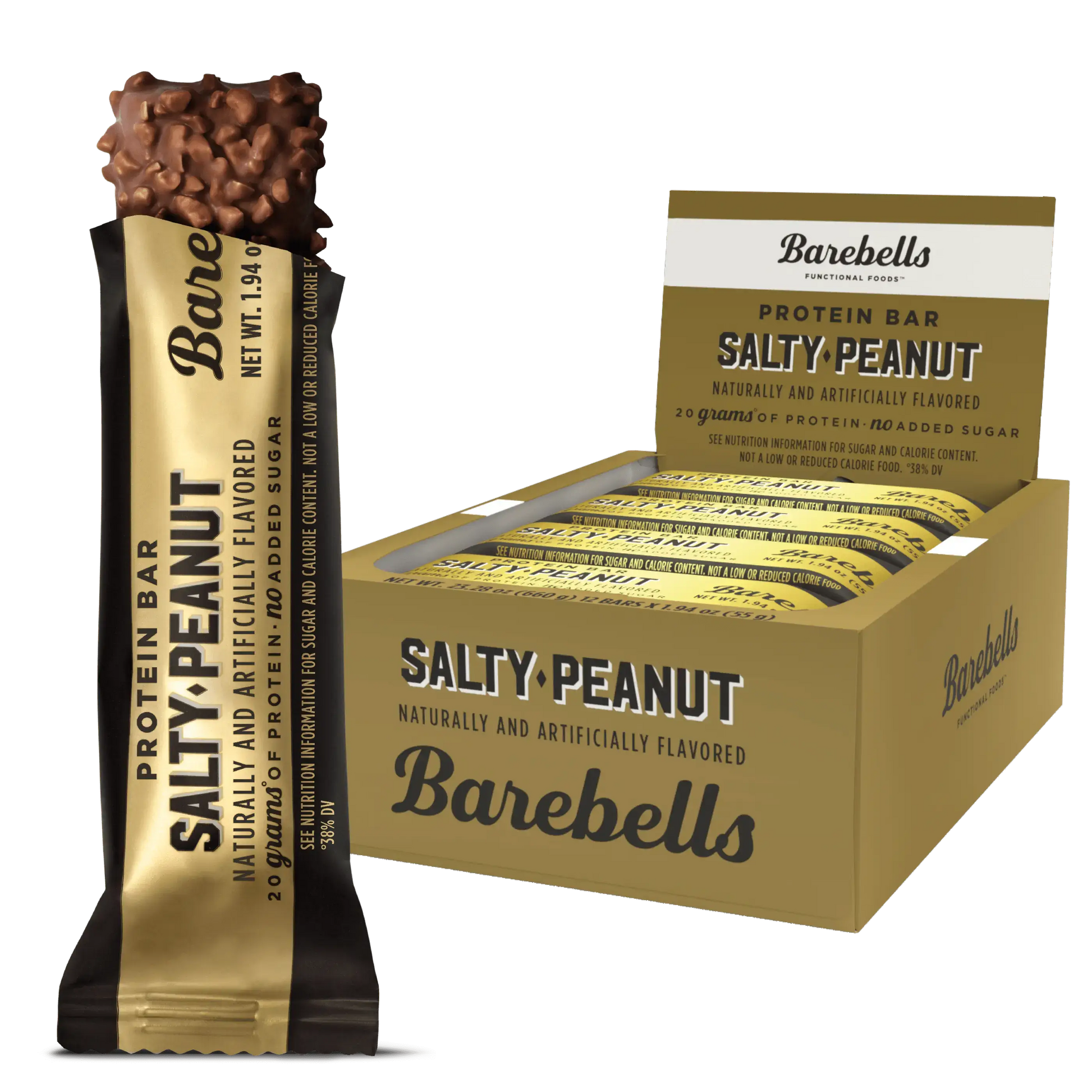 Barebells Barra Proteica Salted Peanut - Caixa 12 Barras 55g