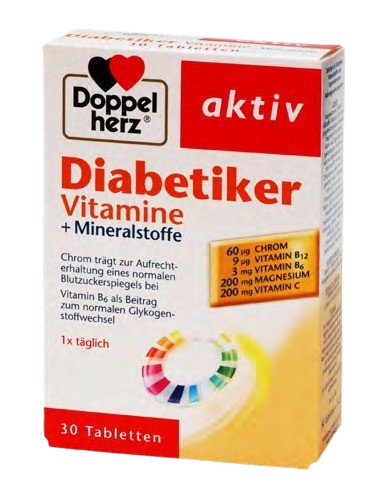 Doppelherz aktiv Diabetiker Vitaminas + Minerais 30 Comprimidos