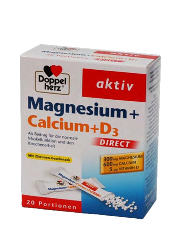 Magnésio + Cálcio + Vit D3 Direct