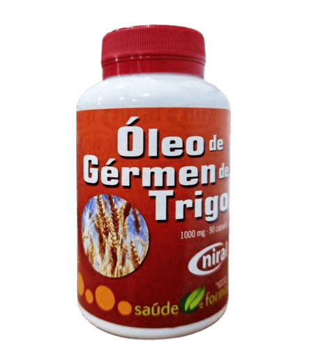 Óleo de Gérmen de Trigo cápsulas - suplemento alimentar com vitamina E, 90 cápsulas, saúde e bem-estar.