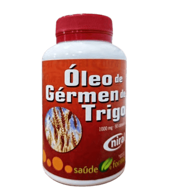 Óleo de Gérmen de Trigo cápsulas - suplemento alimentar com vitamina E, 90 cápsulas, saúde e bem-estar.