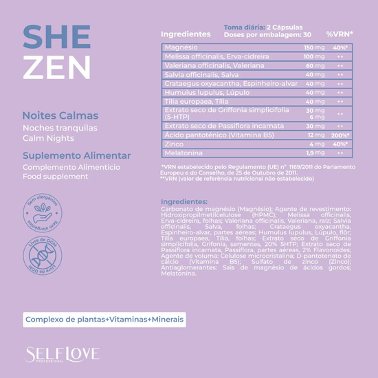 SHE Zen Sono Reparador e Relaxamento