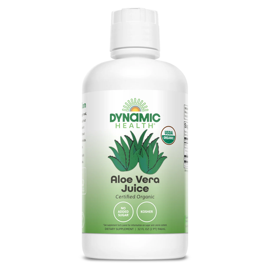sumo de aloé vera orgânico 946ml dynamic health