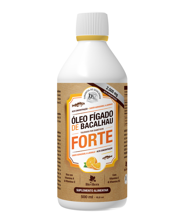 Óleo de Fígado de Bacalhau 500ml | Biohera Suplemento Natural