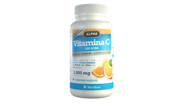 BioHera Alpha Vitamina C Não Ácida 1000 mg 60 Cápsulas