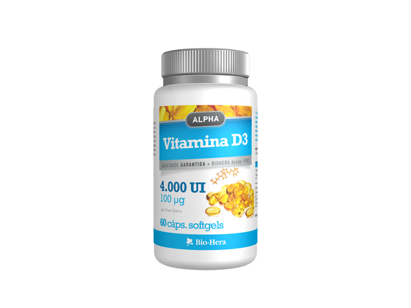 Alpha Vitamina D3 4000 UI 60 Cápsulas BioHera